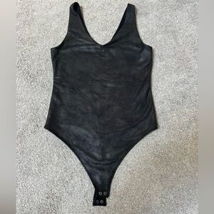 Abercrombie & Fitch Black textured bodysuit